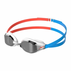Speedo Fastskin Speedsocket 2 Mirror Goggles - Red / Blue anti fog swim goggles, swim training goggles