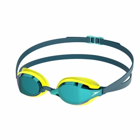 Speedo Fastskin Speedsocket 2 Mirror Goggles - Yellow/Yellow anti fog swim goggles, swim training goggles
