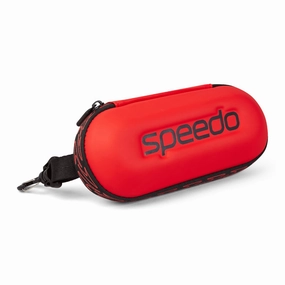 Speedo Goggle Storage Case - Red anti fog swim goggles, swim training goggles