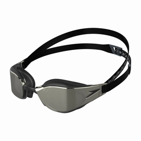 Speedo Hyper Elite Mirror Goggles - Black/Silver anti fog swim goggles, swim training goggles