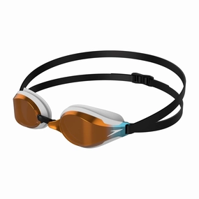 Speedo Speedsocket 2 Mirror Goggles - White/Mirror anti fog swim goggles, swim training goggles