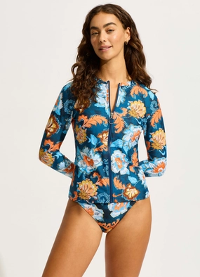 Spring Festival Long Sleeve Rashvest - True Navy two-piece bikinis for women, trendy bikinis for beachwear
