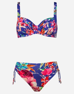 Spring Invite Underwired Bikini Set - Lilac Flowers full coverage swim tops, cute bikini tops