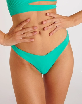 Spring Kaya Bikini Pant - Green adjustable swim bottoms women, flattering bikini bottoms
