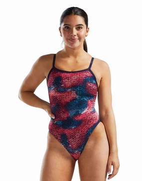 StarHex Durafast Elite Diamondfit Swimsuit - Red/Multi minimalistic swimsuits women, sleek swimwear styles
