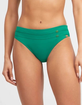 Stella Bikini Pant - Green adjustable swim bottoms women, flattering bikini bottoms
