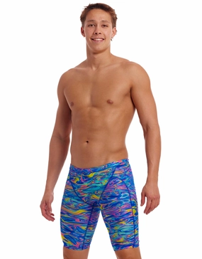 Stir Crazy Swim Training Jammers - Blue casual mens swimwear, affordable swimwear for men