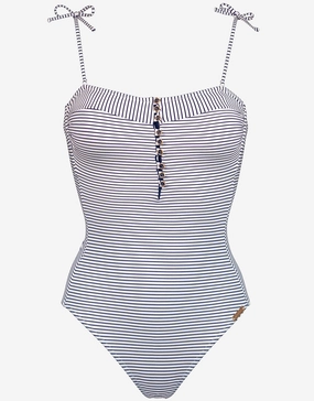 Strawberry Kiss Bandeau Swimsuit - White Night Blue bandeau swimsuits for women, strapless swimwear tops