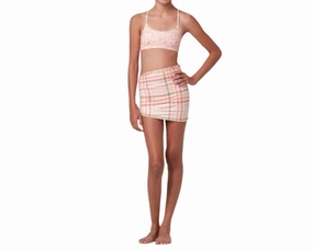 Stylish Scrunch It Gingham Swimsuit In Cream stylish teen girl swimsuits, teen girls swimwear sets