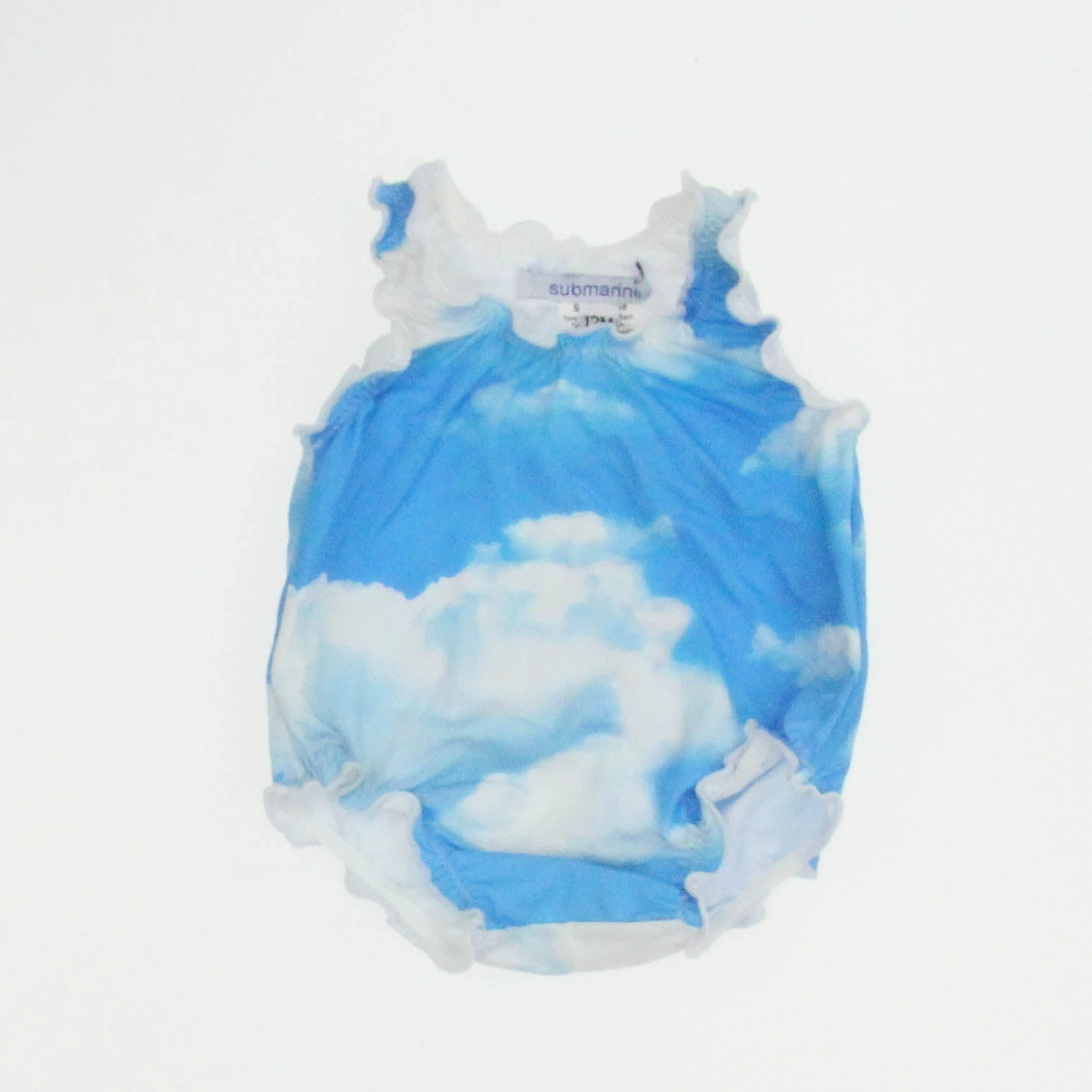 Submarine. Girls Blue | White 1-piece Swimsuit cute swimsuits for teen girls, modest teen swimwear