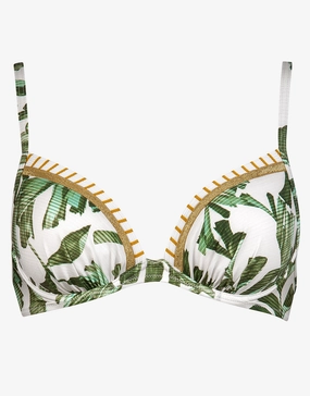 Summer Duo Underwired Bikini Top - Leafy Breeze stylish swimwear tops, womens beach tops