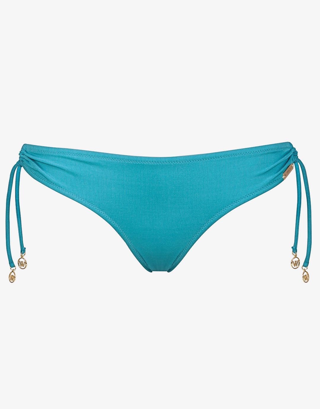 Summer Solids Tie Bikini Bottom - Aqua Beat swim shorts for women, stretch fit swim bottoms