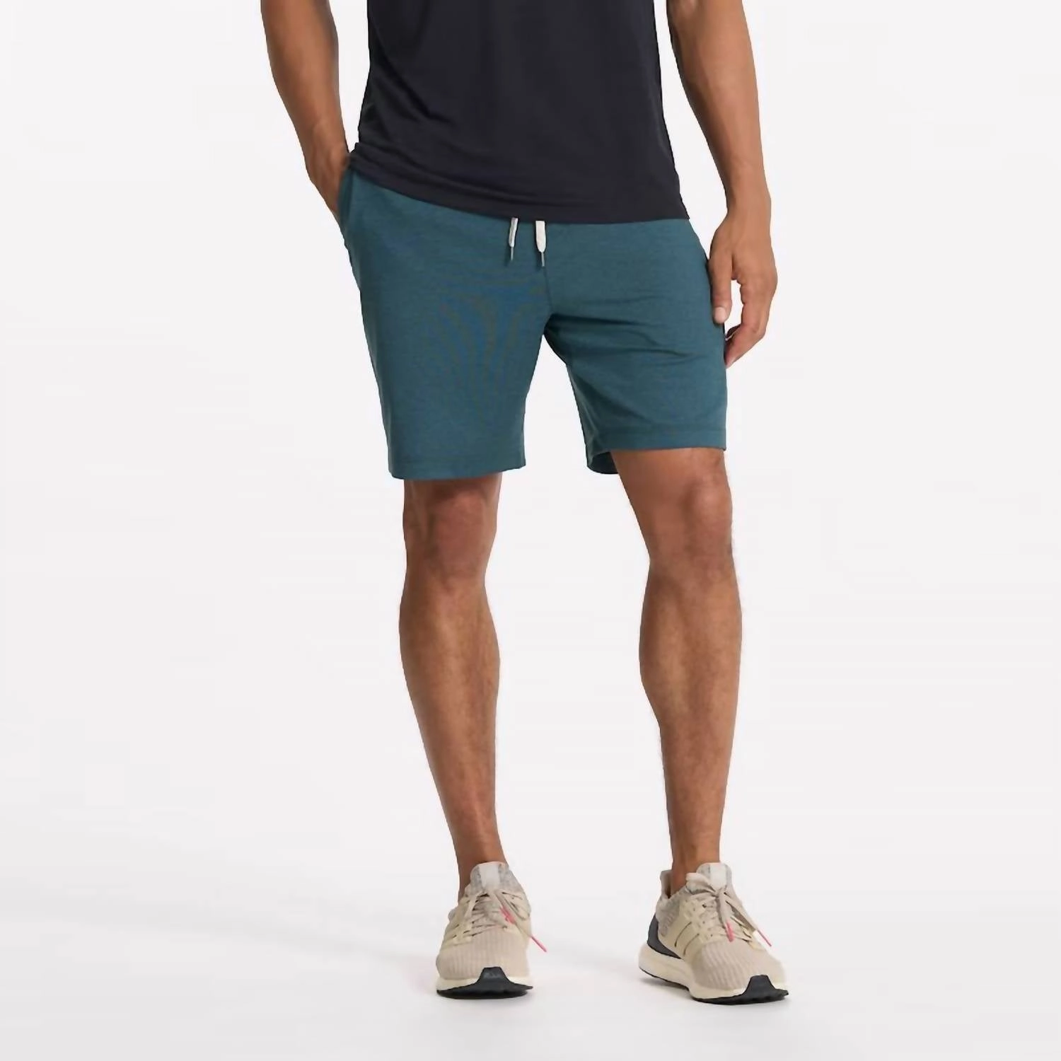 Sunday Performance Short In Beryl Heather mens full coverage swimwear, stylish mens swim trunks