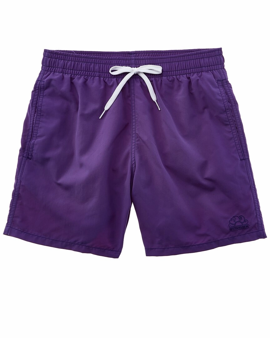 Sundek Elastic Waist Swim Trunk mens full coverage swimwear, stylish mens swim trunks