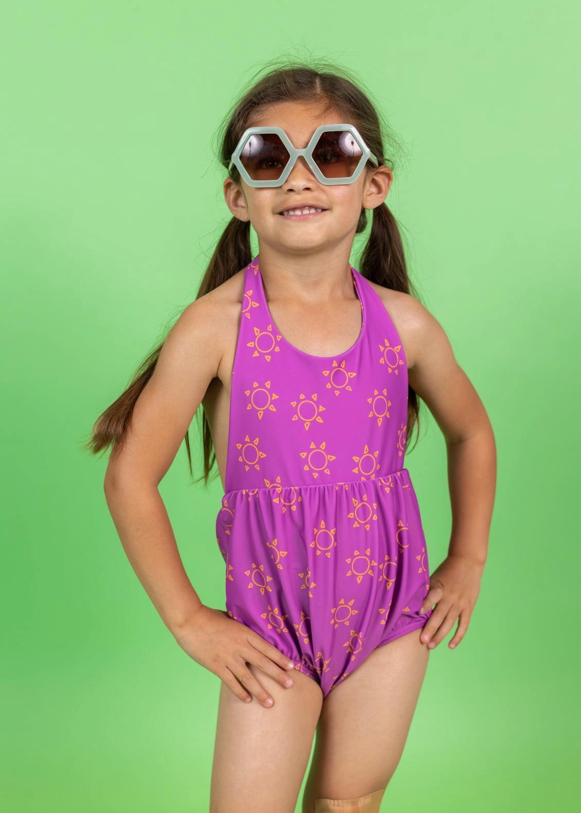 Suns | Mini Romper One-Piece toddler girl swimwear, summer swimwear for girls