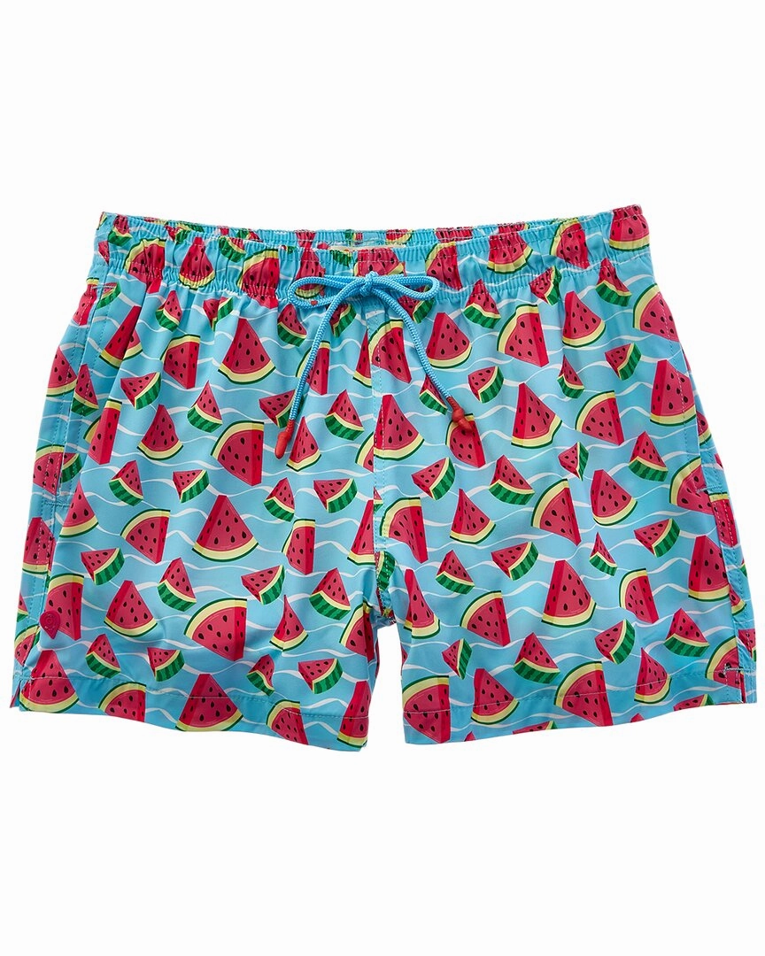 Sunset and Vine Microfiber Woven Printed Swim Trunk mens full coverage swimwear, stylish mens swim trunks