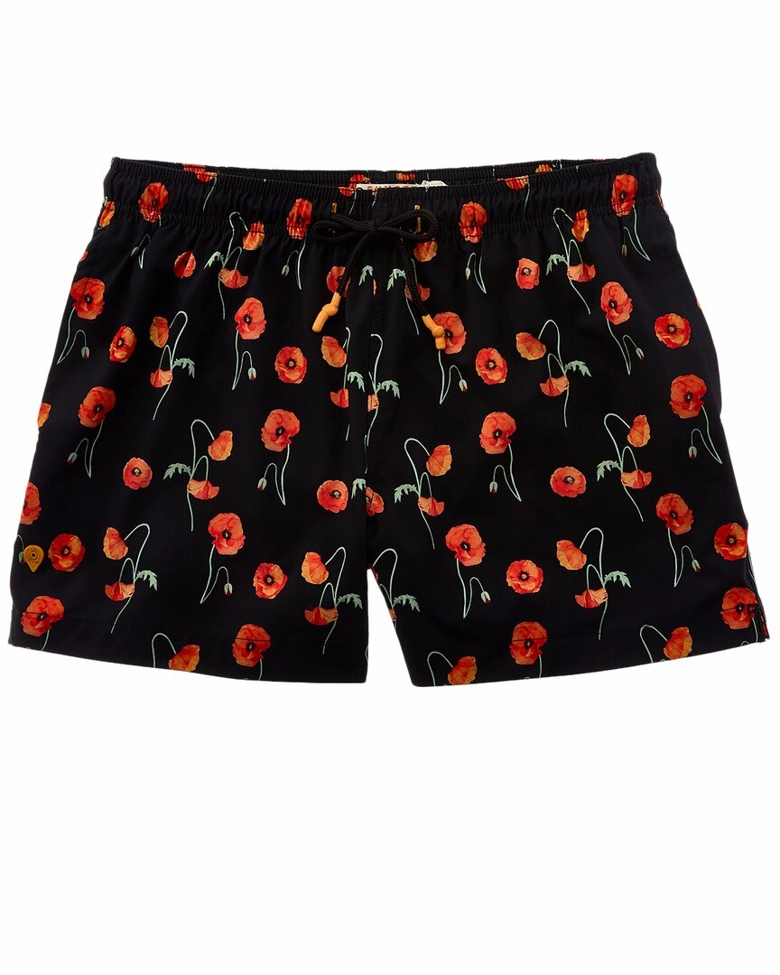 Sunset and Vine Microfiber Woven Printed Swim Trunk mens full coverage swimwear, stylish mens swim trunks