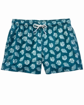 Sunset and Vine Microfiber Woven Printed Swim Trunk mens full coverage swimwear, stylish mens swim trunks