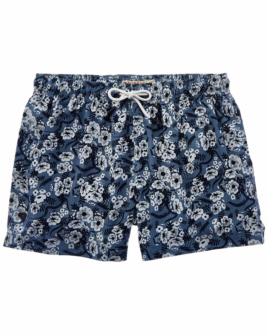 Sunset and Vine Microfiber Woven Printed Swim Trunk mens full coverage swimwear, stylish mens swim trunks
