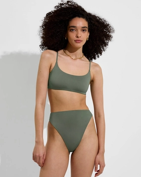 Super Hi Hi Bottom - Agave lightweight women's swimwear, chic swim outfits for beach