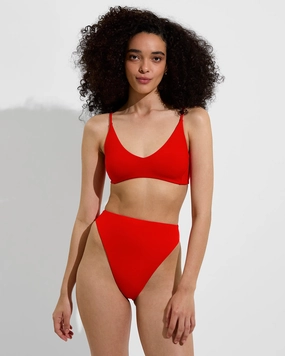 Super Hi Hi Bottom - Sweet Chili Heat lightweight women's swimwear, chic swim outfits for beach