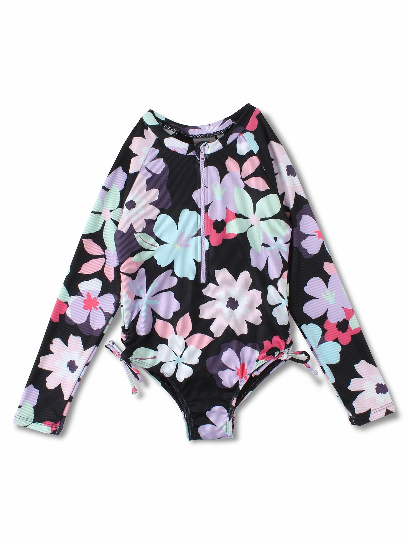 Surf Vibe One Piece Long Sleeve Rashguard (Girls 2-7)