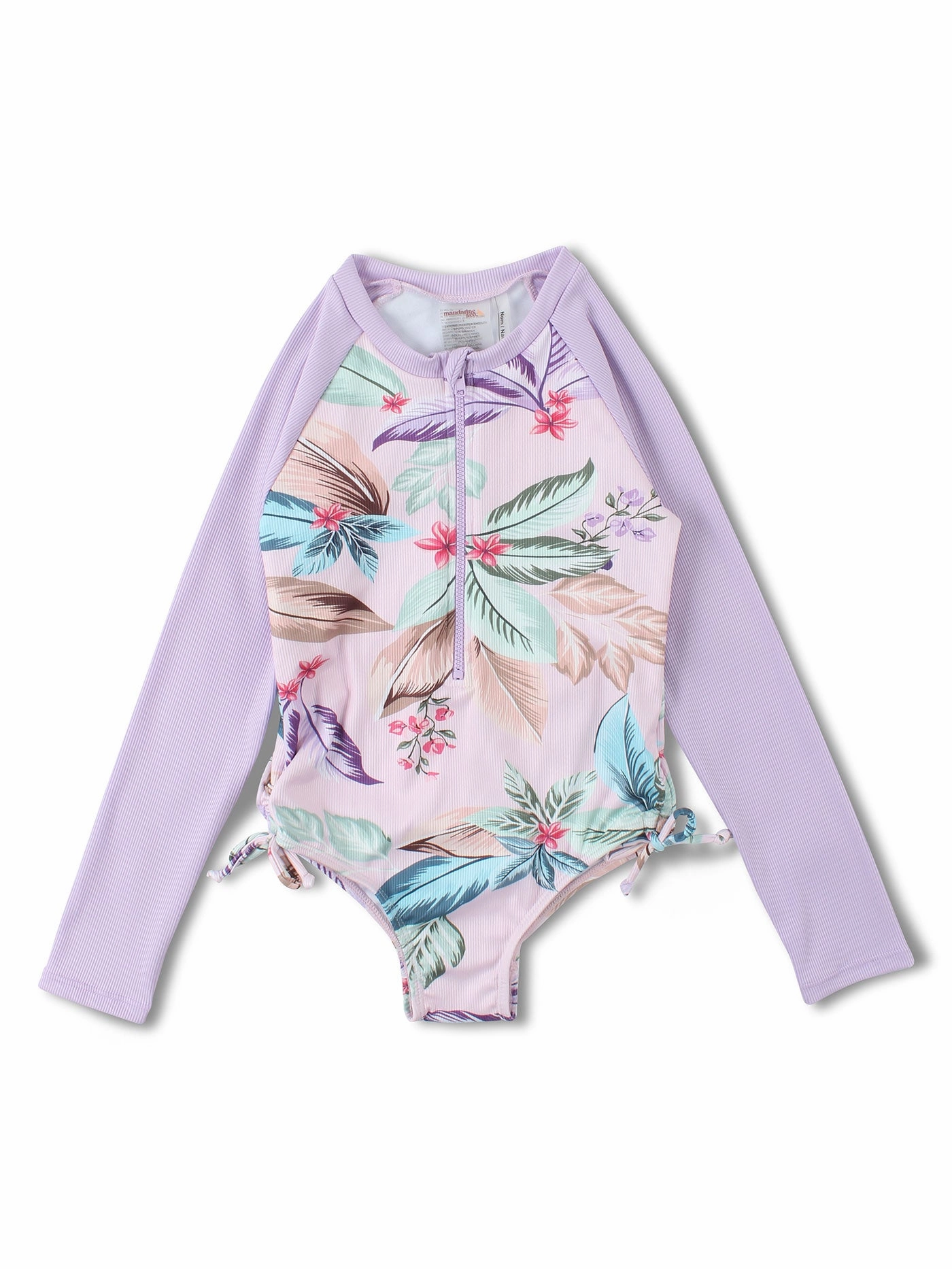 Surf Vibe One Piece Long Sleeve Rashguard (Girls 2-7)