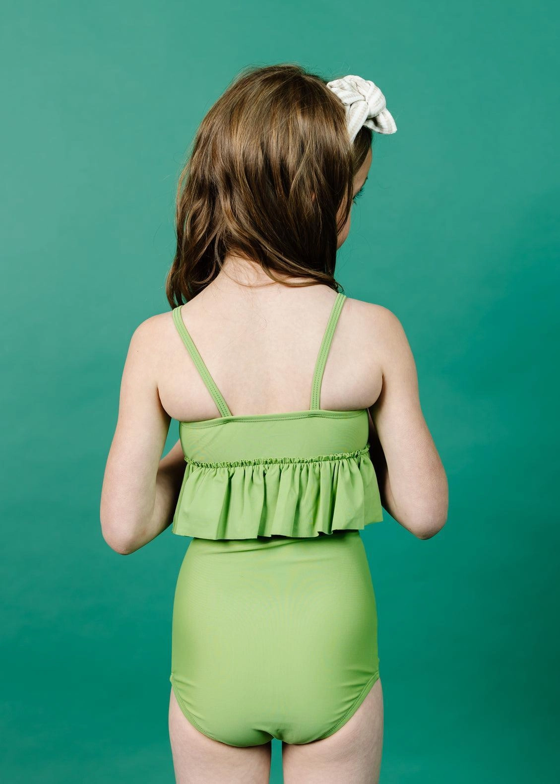 Sweet Pea Green | Mini Peplum Top