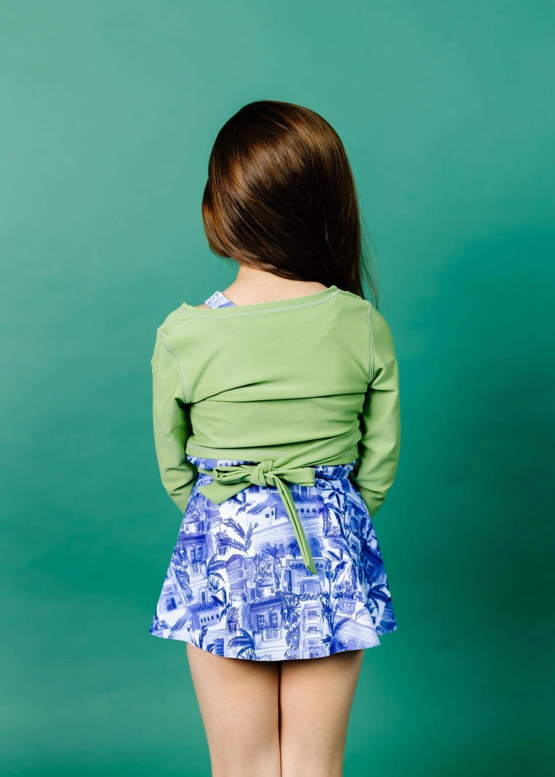 Sweet Pea Green | Mini Wrap Top Rashguard