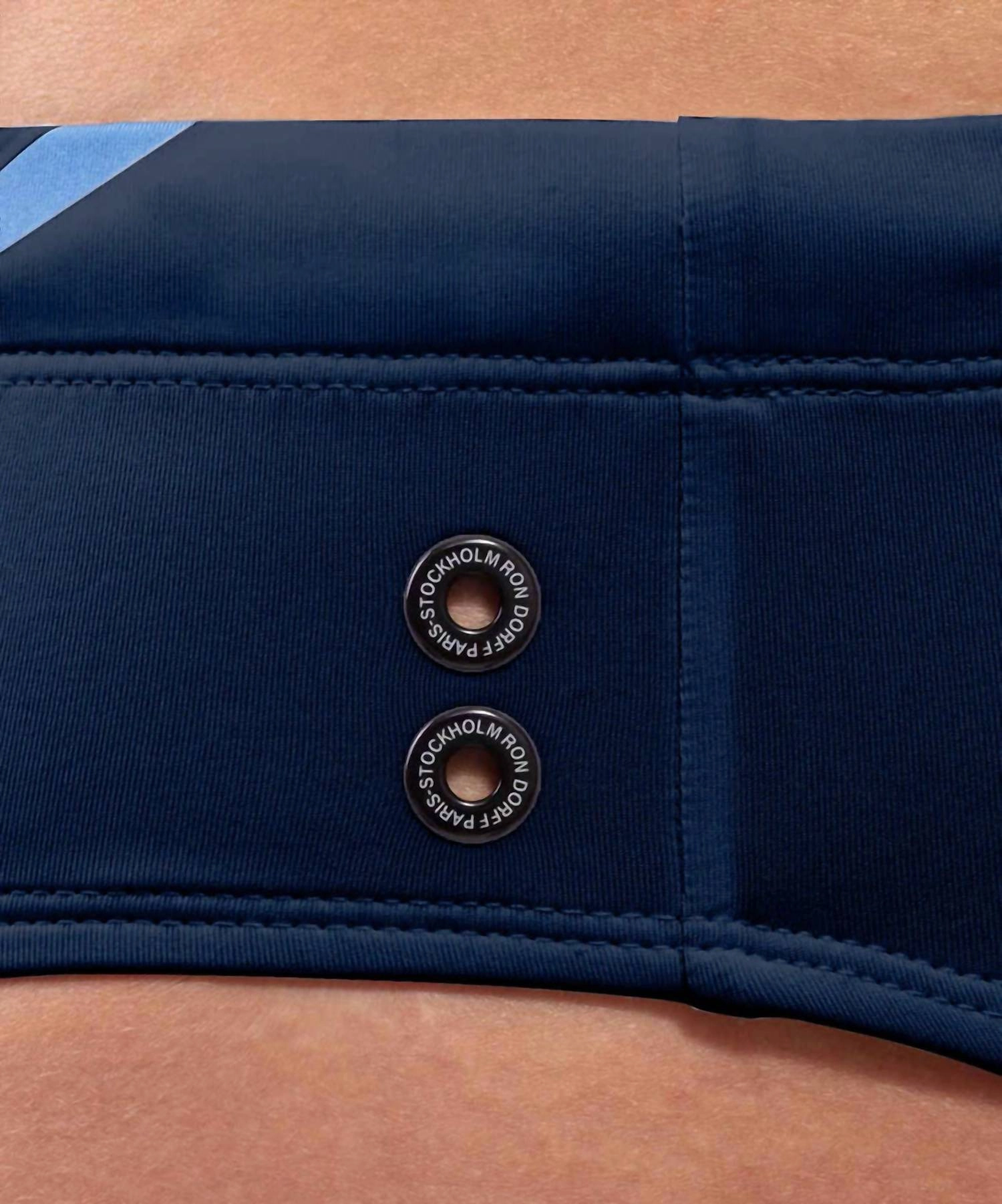 Swim Briefs Diagonal Stripes In Navy