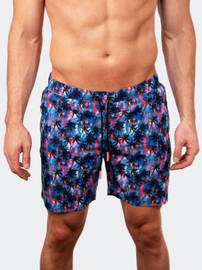 Swim Lion Palm Multi mens beach swimwear, quick dry mens swimsuits