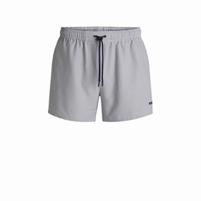Swim shorts in striped seersucker fabric mens full coverage swimwear, stylish mens swim trunks