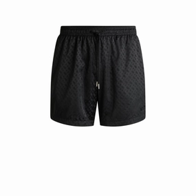 Swim shorts with all-over tonal monograms mens full coverage swimwear, stylish mens swim trunks
