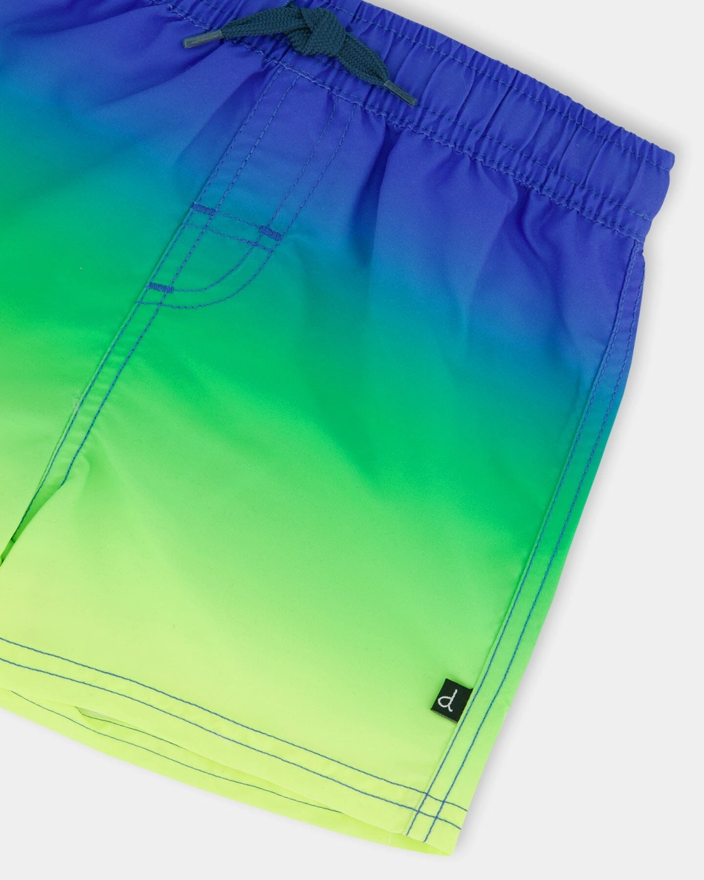 Swim Trunks Blue, Green, And Lime Gradient