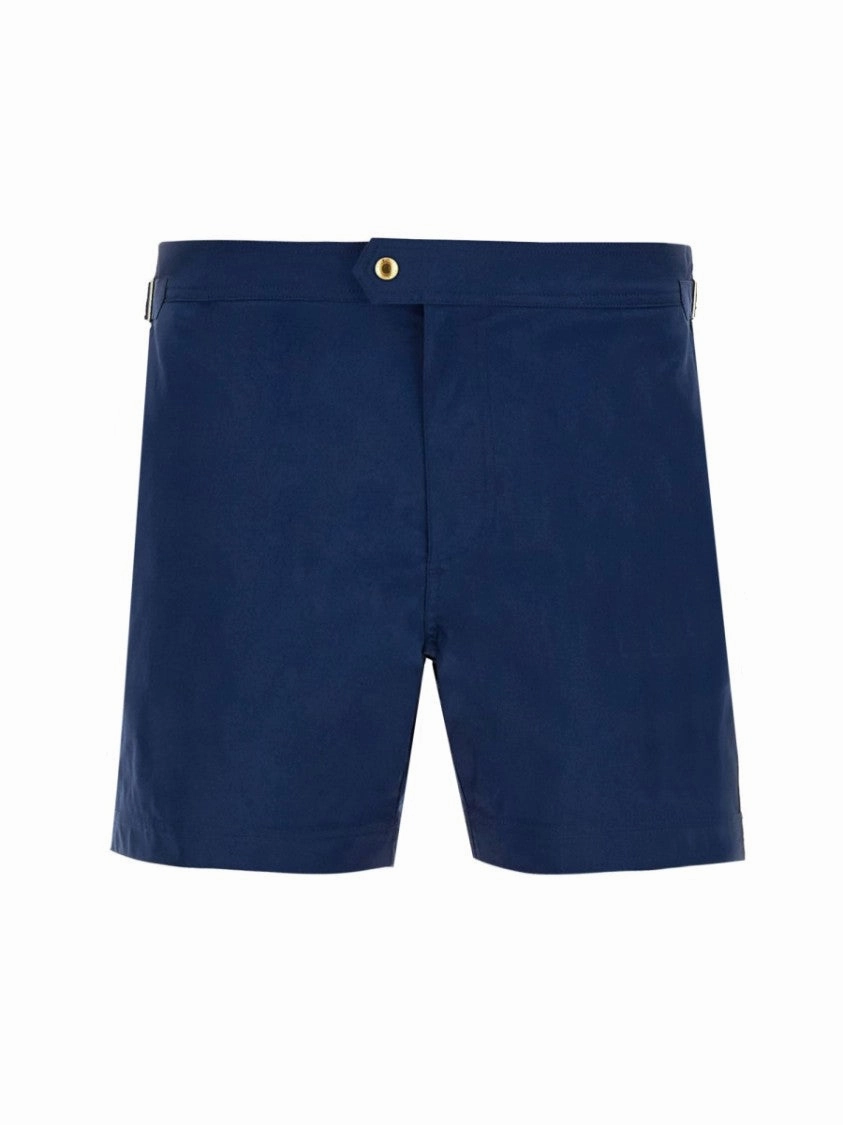 Tailored Beach Swimsuit With Button Closure summer mens swimwear, mens athletic swimwear