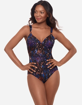 Tapiz Siren Swimsuit - Black Multi plus size swimwear women, curvy womens swimsuits