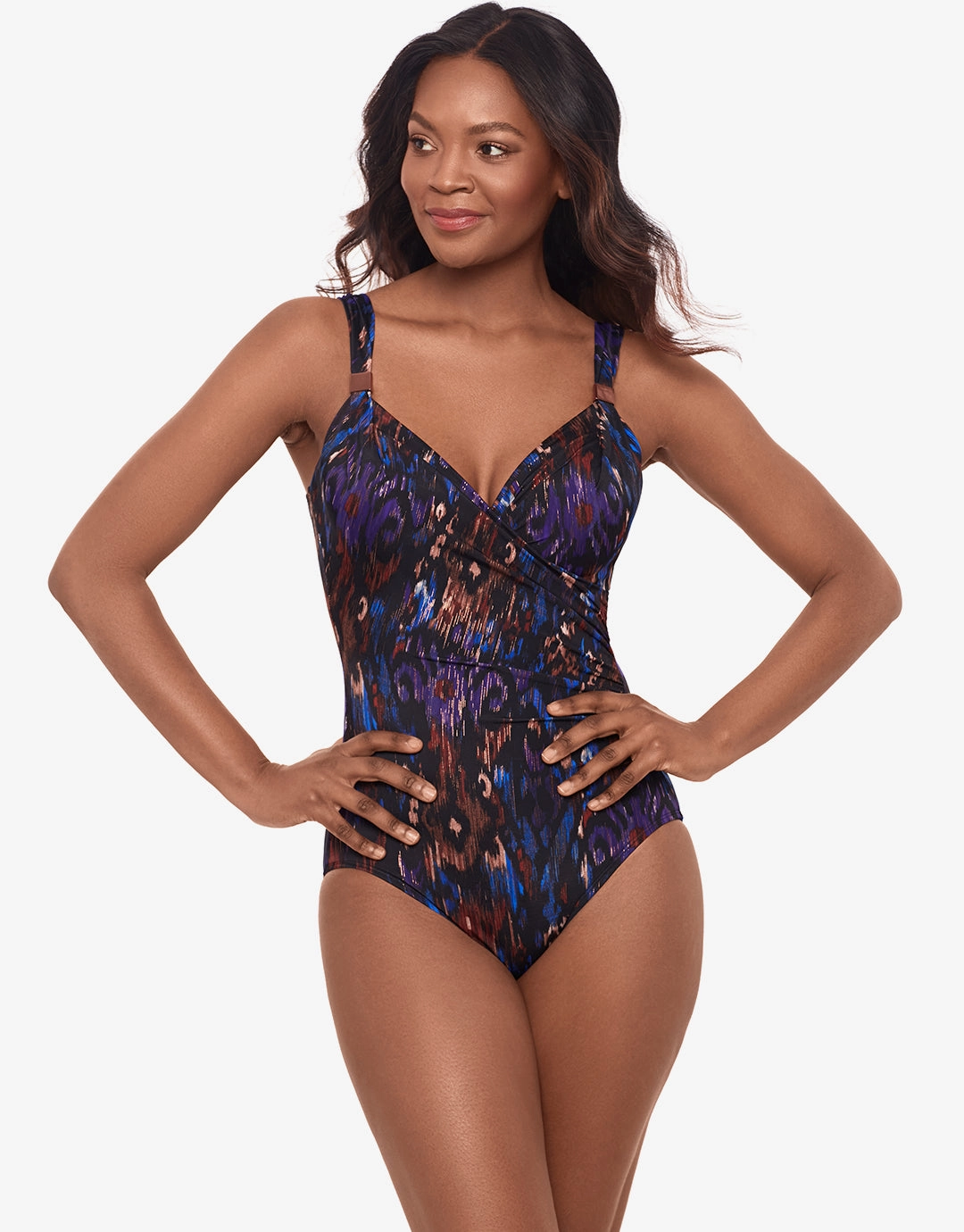 Tapiz Siren Swimsuit - Black Multi plus size swimwear women, curvy womens swimsuits