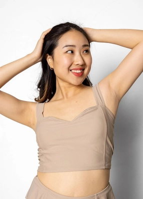 Taupe | Original Latter-Back Top tankini swim tops, adjustable bikini tops