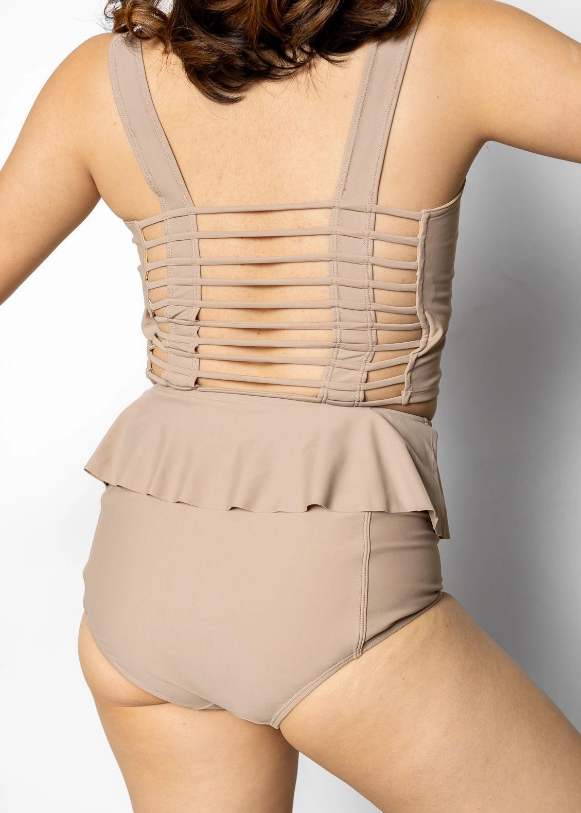 Taupe | Peplum Bottoms