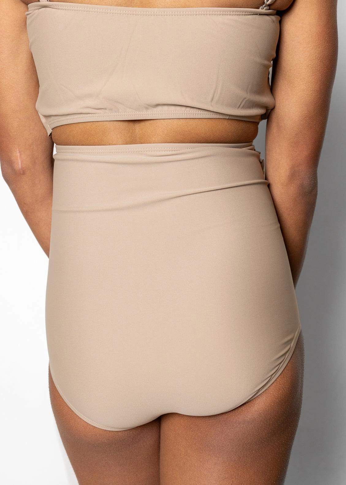 Taupe | Youth Down in Front Ruffle Bottoms