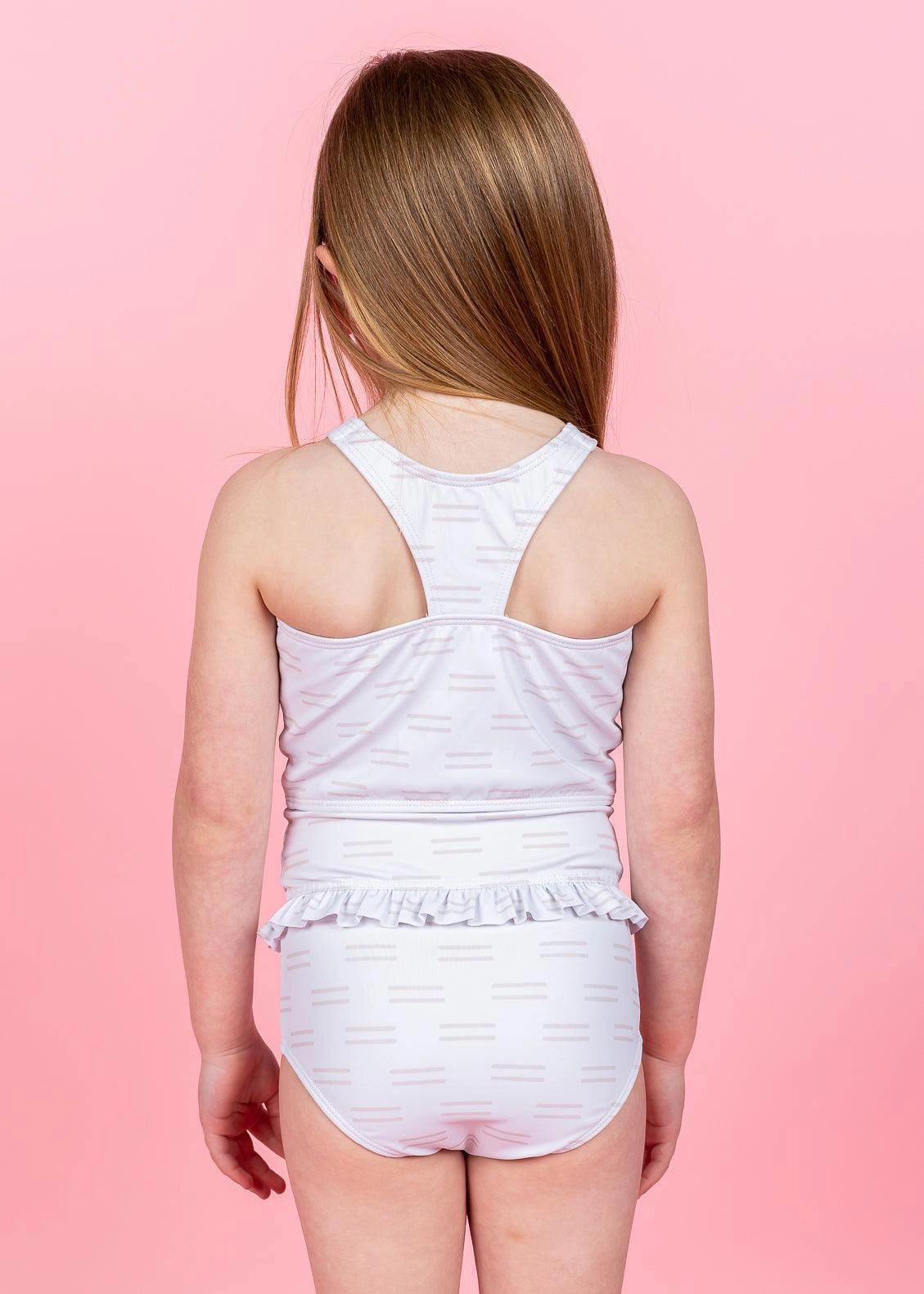 Taupe Dashes | Mini Racer Back Top