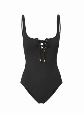 Taylor One Piece Black Texture fashionable beach swimwear, modern womens bikinis