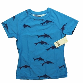 Tea Boys Blue Dolphin Rashguard boys swimwear sets, boys swim trunks
