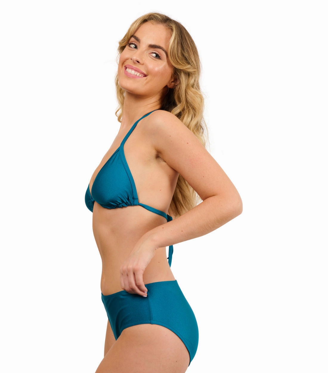Teal High Waisted Bikini Brief