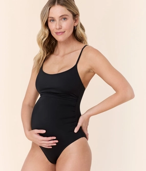 The Amalfi One Piece - Eco Nylon - Black - Classic classic swimwear for women, everyday swimwear ladies