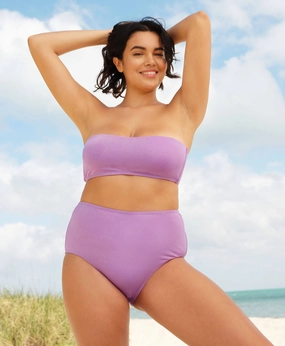 The Archive Rio Bikini Top - Luster - Amethyst luxury womens swimwear, swimwear for beach vacation