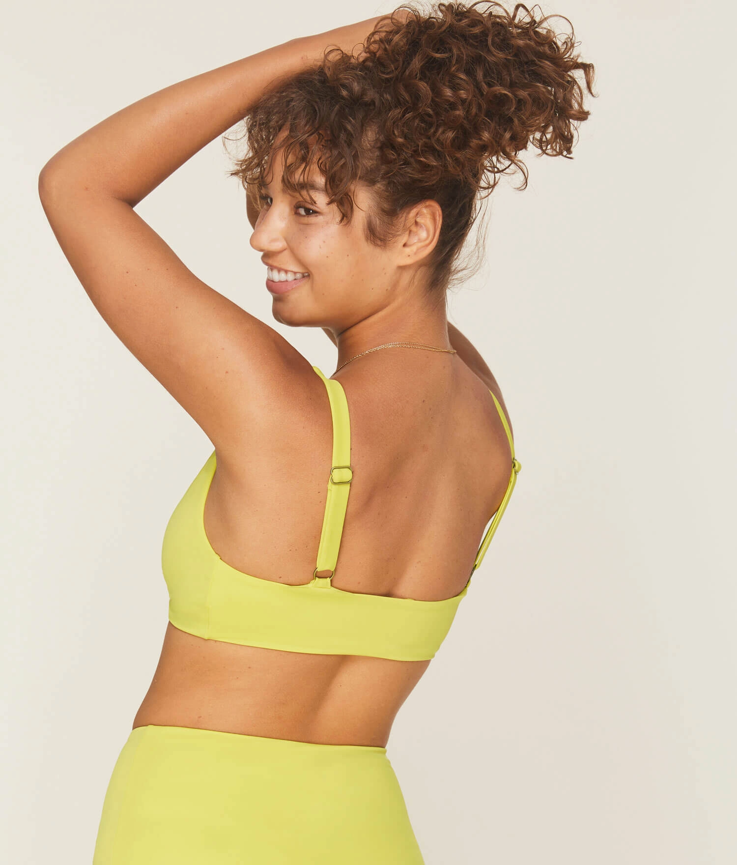 The Belmar Bikini Top - Glossy Eco Nylon - Honeysuckle (Archive)