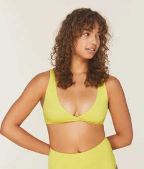 The Belmar Bikini Top - Glossy Eco Nylon - Honeysuckle (Archive) classic swimwear for women, everyday swimwear ladies