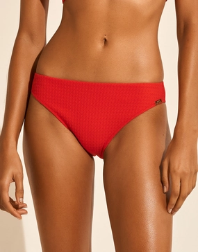 The Bloom Bikini Pant - Radiant Red adjustable swim bottoms women, flattering bikini bottoms