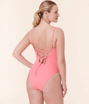 The Cabarete One Piece - Eco Nylon - Petal - Classic luxury womens swimwear, swimwear for beach vacation